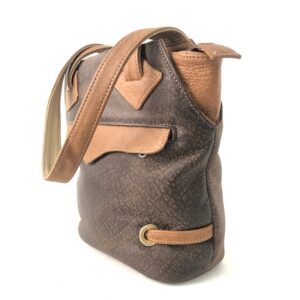 HULM Brown Genuine leather hand bag