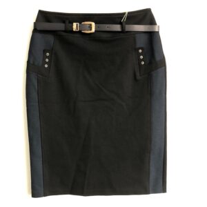 Glow Collection blue & Black midi skirt