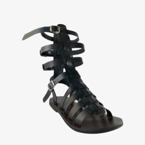 OB "8 Strap" black gladiator sandals - dot made