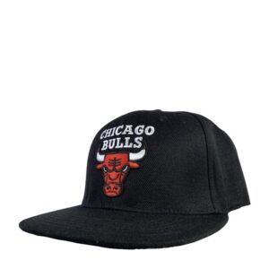 Chicago Bulls mono-black snapback cap