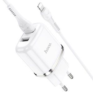 hoco-n4-aspiring-dual-port-wall-charger-eu-set-with-lightning-cable-connectors