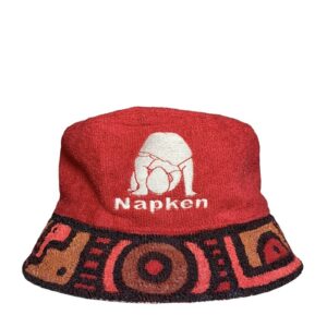 Napken x DOT Made Abstract red bucket hat