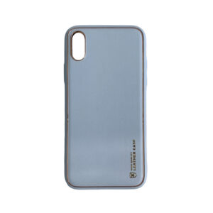 iPhone X Light Blue Protection Leather Smartphone Case