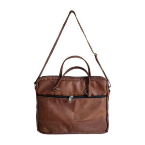 AO SS22 Brown Leather Laptop Bag