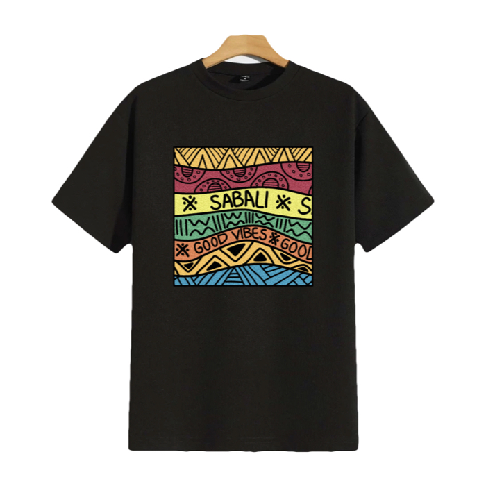 Sabali X Good Vibes Colour black crewneck t-shirt