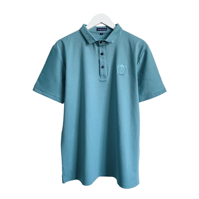 Angelo Galasso Premium Cyan Polo Golf Shirt