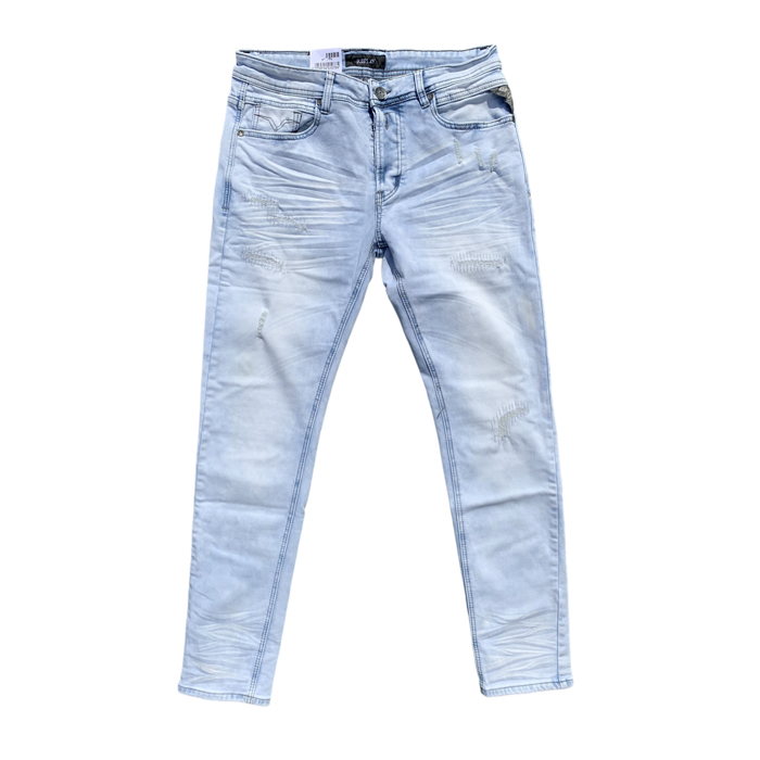 RS-29 Bleached Blue Stretch Denim Jeans - Replay