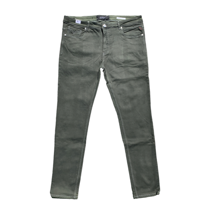 REPLAY B115 Olive Green Stretch Denim Jeans