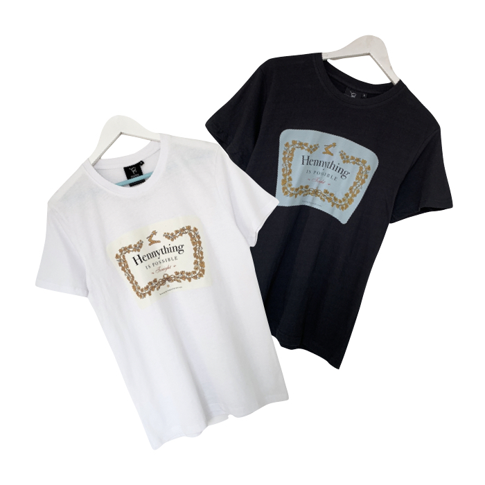 Hennything Is Possible White & Black Crewneck T-shirt Combo