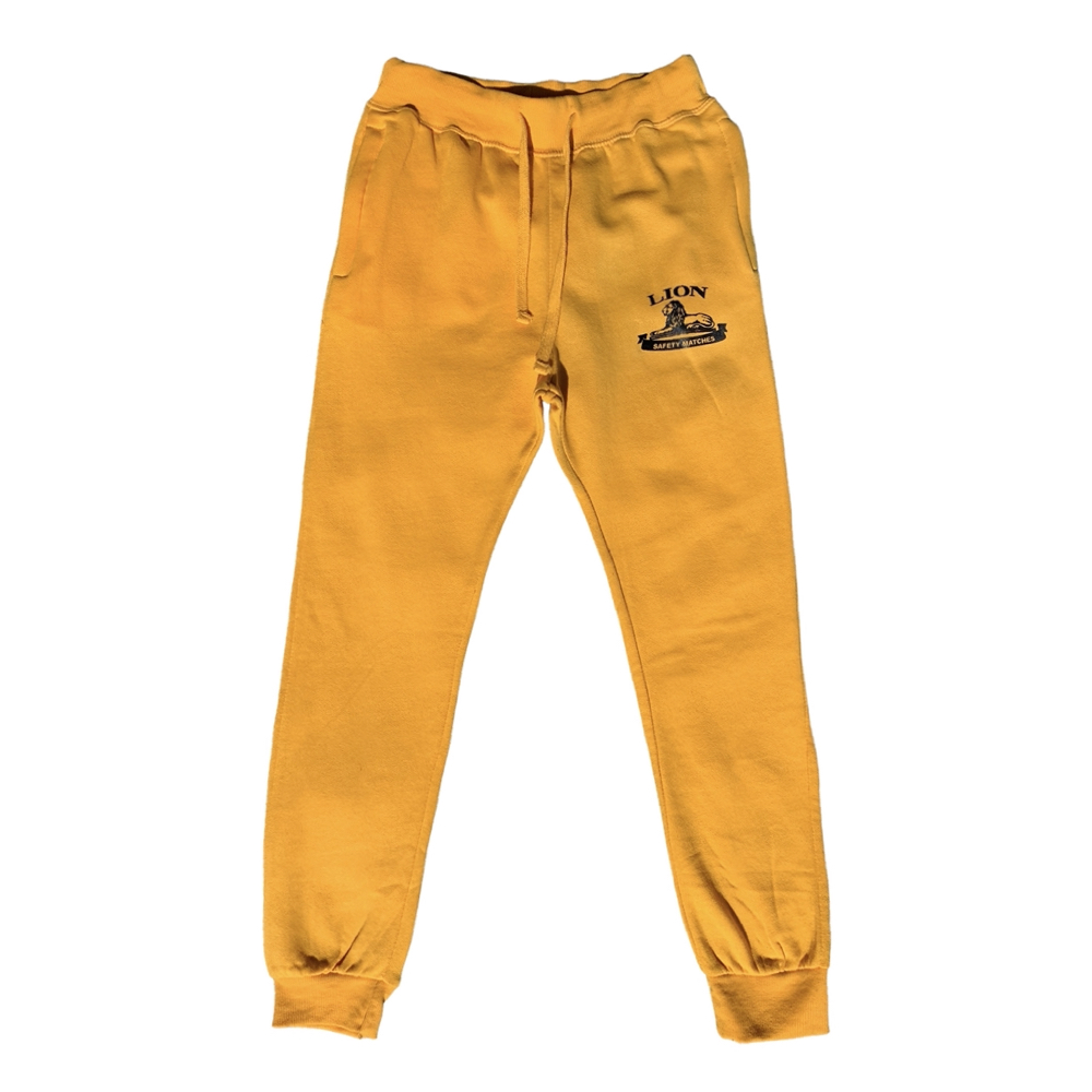 AW22 Lion Safety Matches Yellow Sweatpants - DOT Made