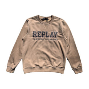 RE02 Sepia Brown Crewneck Sweater - Replay