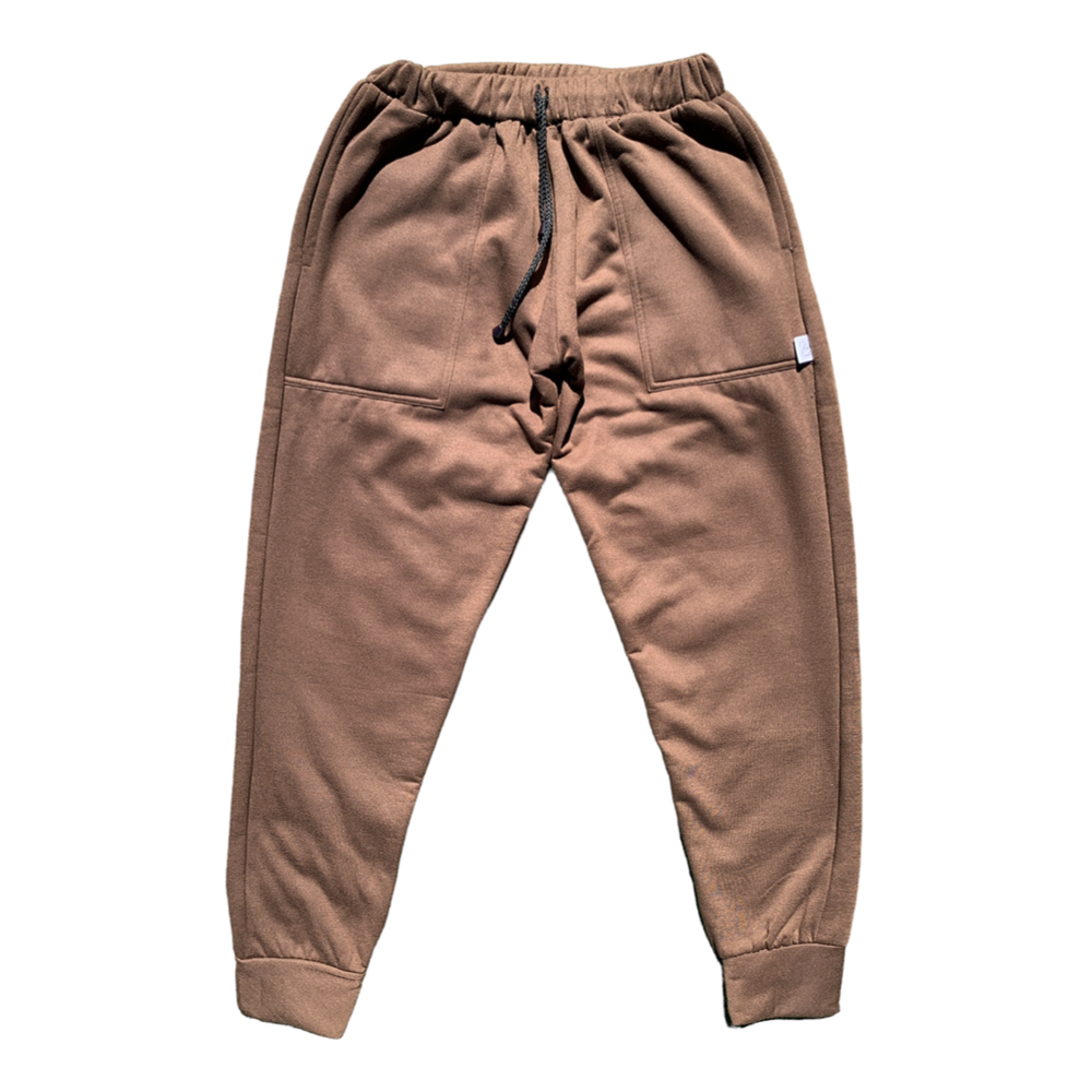 Minimalist AW21 Women's Brown Urban Sweatpants - DOT Made