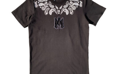 AMI23 Exotic Print Black Crewneck T-Shirt - Amiri