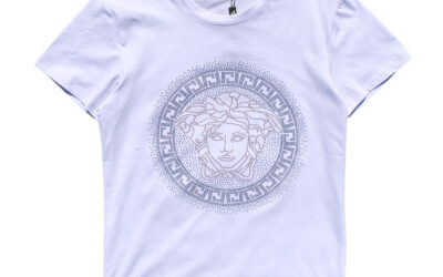 FF028 Beads Medusa White crewneck t-shirt - versace