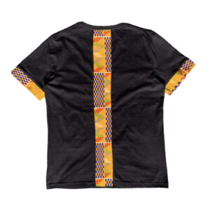 OB SS21b2 Kente African Black Crewneck T-Shirt