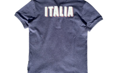 EA1587 Italia Classic Blue Polo Golf Shirt - armani