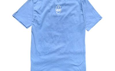SABALI Typography Baby Blue Crewneck T-Shirt