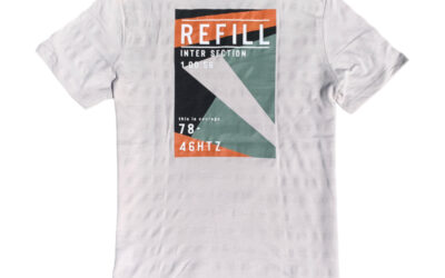 REFILL Tijl Tss Stone-White Crewneck T-Shirt