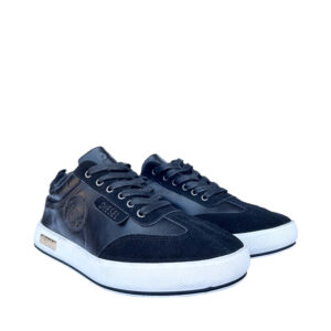 DSL01 Suede Leather Low Top Black 2.0 Lace-up Sneakers