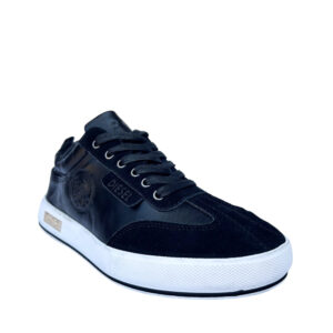 DSL01 Suede Leather Low Top Black 2.0 Lace-up Sneakers