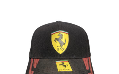 SF01 Stallion Logo Black Sports Baseball Cap - Ferrari