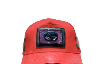 Gucci GG22.4 Metal Logo Red Trucker Cap