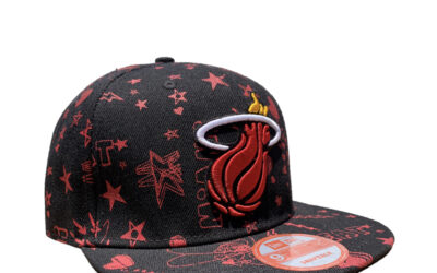 Miami Heat NBA Black Snapback Cap