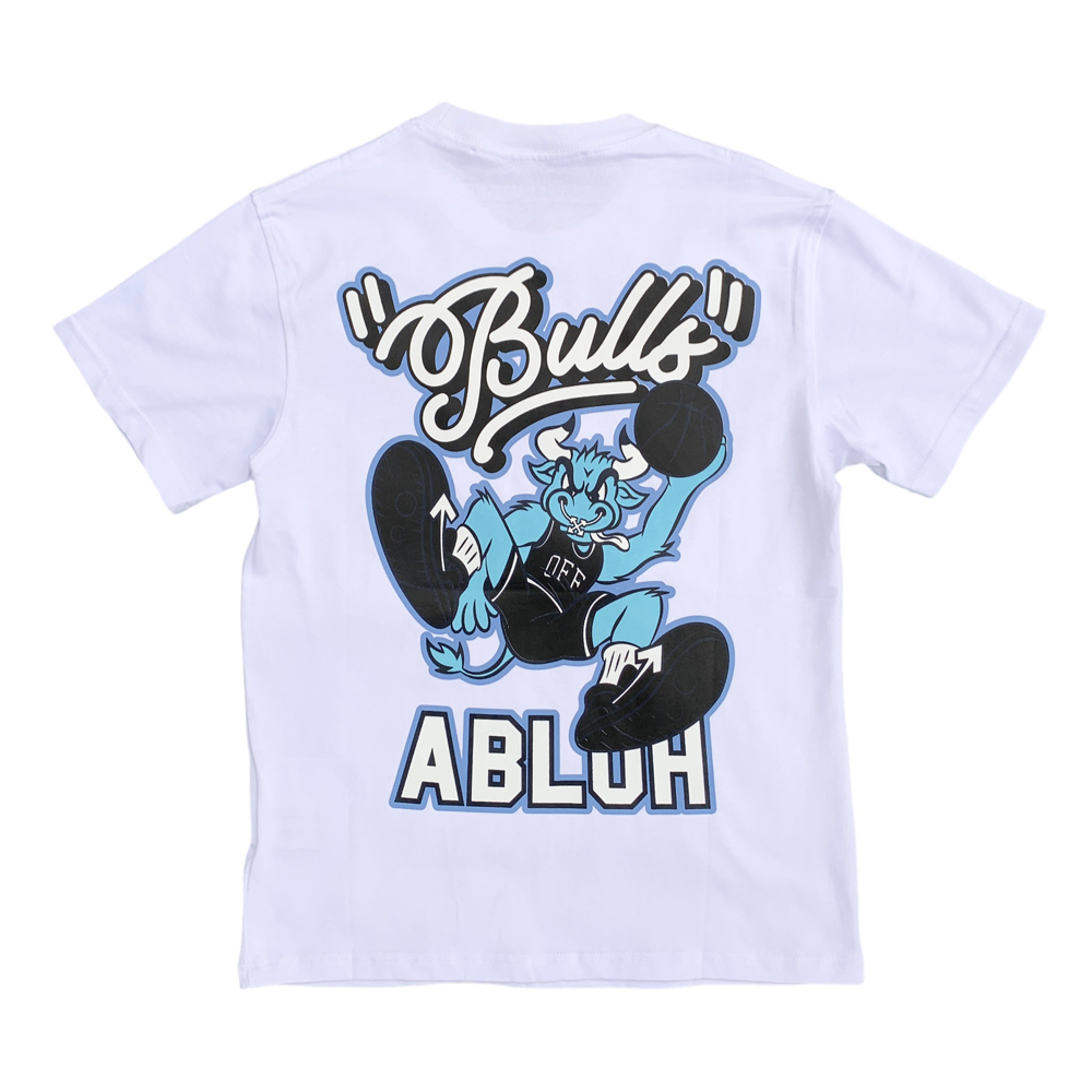 Off-White Bulls Abloh White Crewneck T-shirt - DOT Made