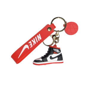 Nike Jordan 01 Sneaker Bred Basketball Red Keychain