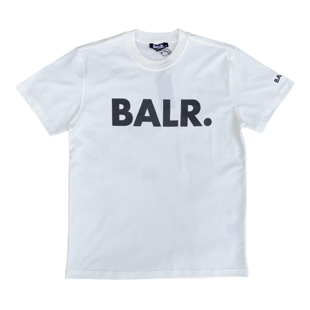 BALR Signature Logo White Crewneck T-Shirt - DOT Made
