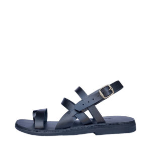 AO AW23 Black 3-Strap Leather Sandals