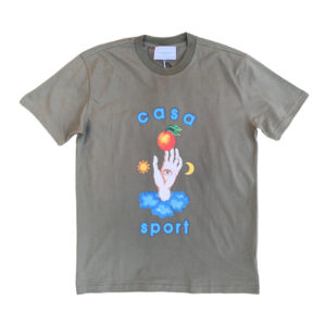 Casablanca Casa Sport Olive Green Crewneck T-Shirt