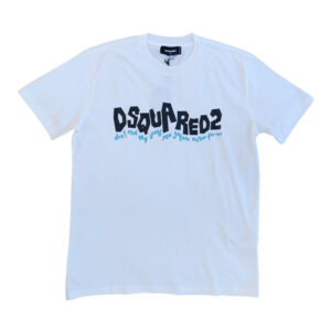 DSquared2 DSQ2 Don't Steal My Board Logo White Crewneck T-Shirt