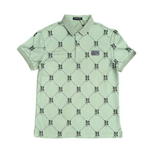 Roberto Raniera Pattern Olive Green Polo Golf Shirt