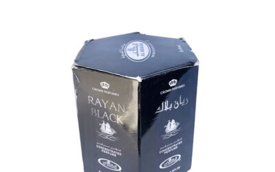 6-Pack Al-Rehab Crown Perfumes Rayan Black Concentrated Attar Oil Parfum 6ml