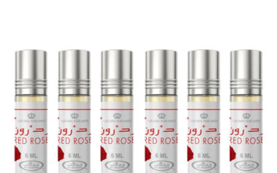 6 Pack Al-Rehab Crown Perfumes Red Rose Oil Parfum 6ml