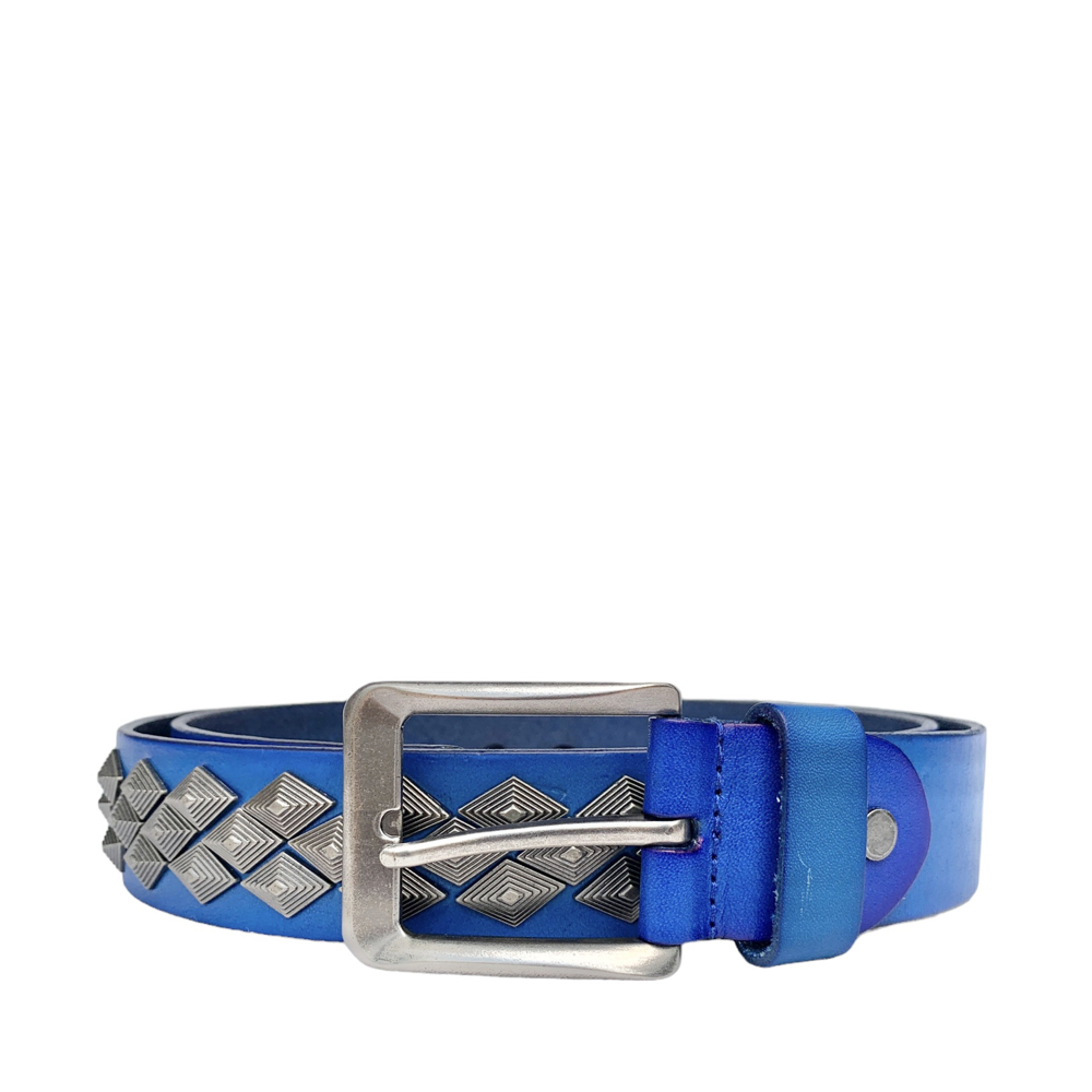 Roberto Raniera Exclusive 03 Blue Leather Belt - DOT Made
