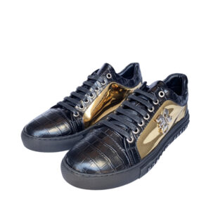 Roberto Raniera SS24 R Logo Golden-Black Sneakers - Low Top