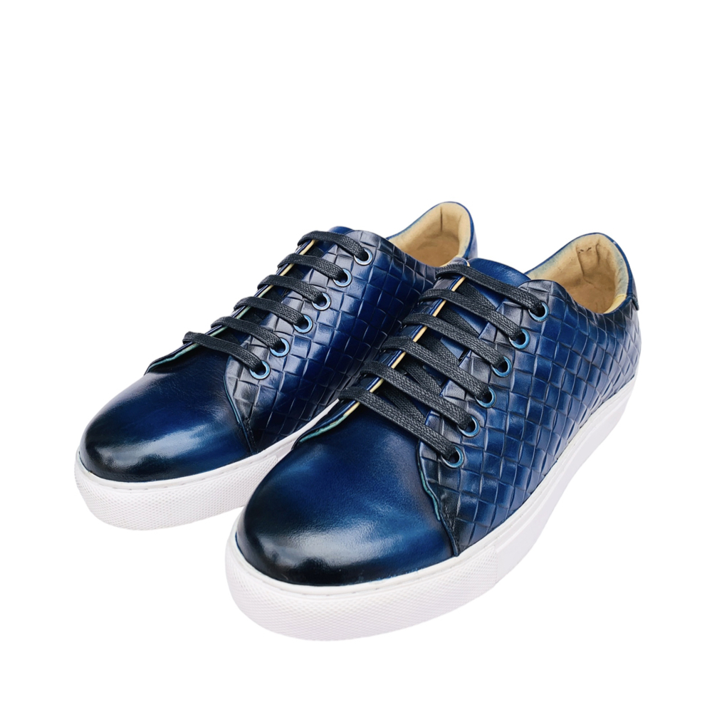 Roberto Raniera 1209-7 Two-Tone Blue Low-Top Sneakers - DOT Made