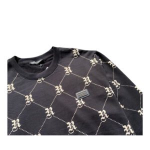 Roberto Raniera Pattern AW23 Black Crewneck Sweatshirt