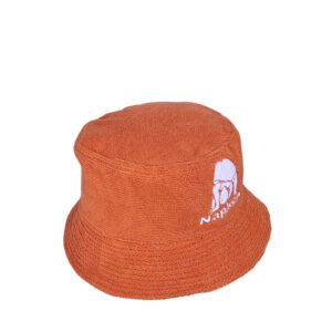 Napken White Logo Orange Cotton Bucket Hat