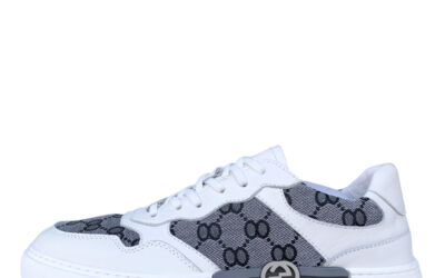 Chanke CC Pattern White Low Top Sneakers